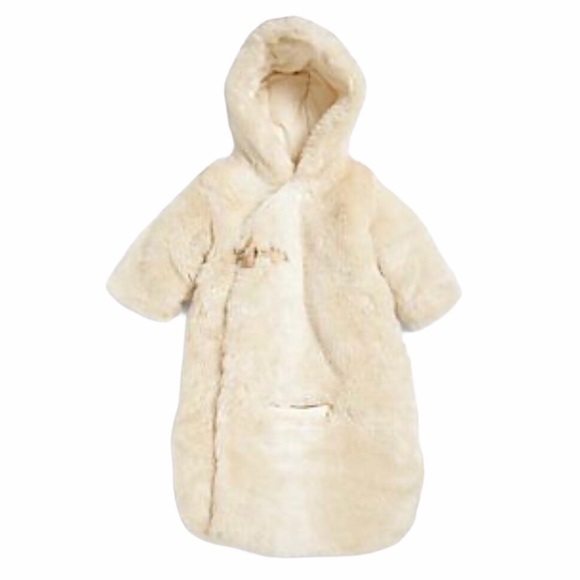 NWT Ralph Lauren Newborn Infant’s Fur Bunting - Picture 6 of 10